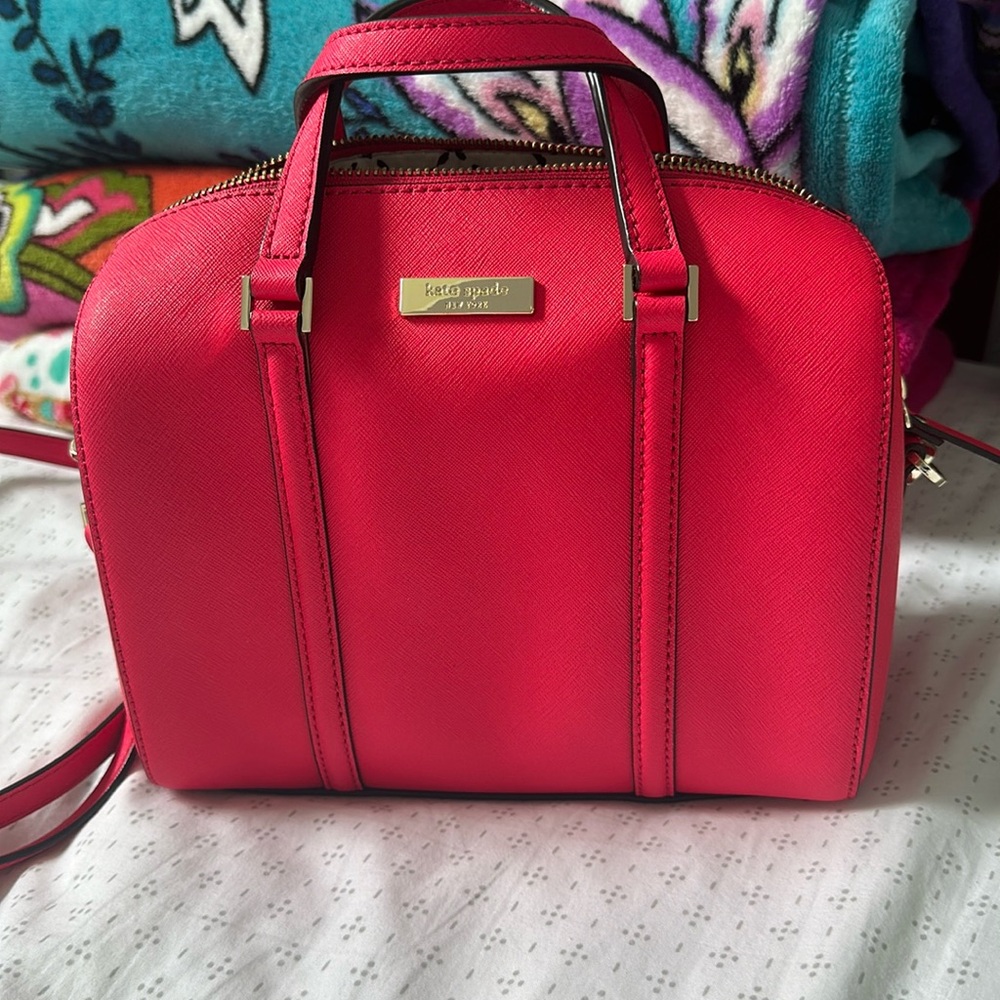 Kate Spade Bag Mini Cassi Newbury Lane Satchel Crossbody Desert Rose WKRU2852